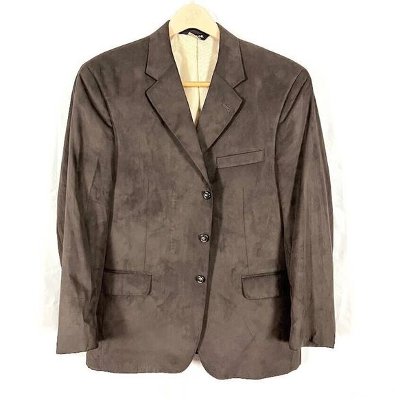 Men’s Chocolate Brown Suede Blazer Jacket (Vintage) - Picture 1 of 9